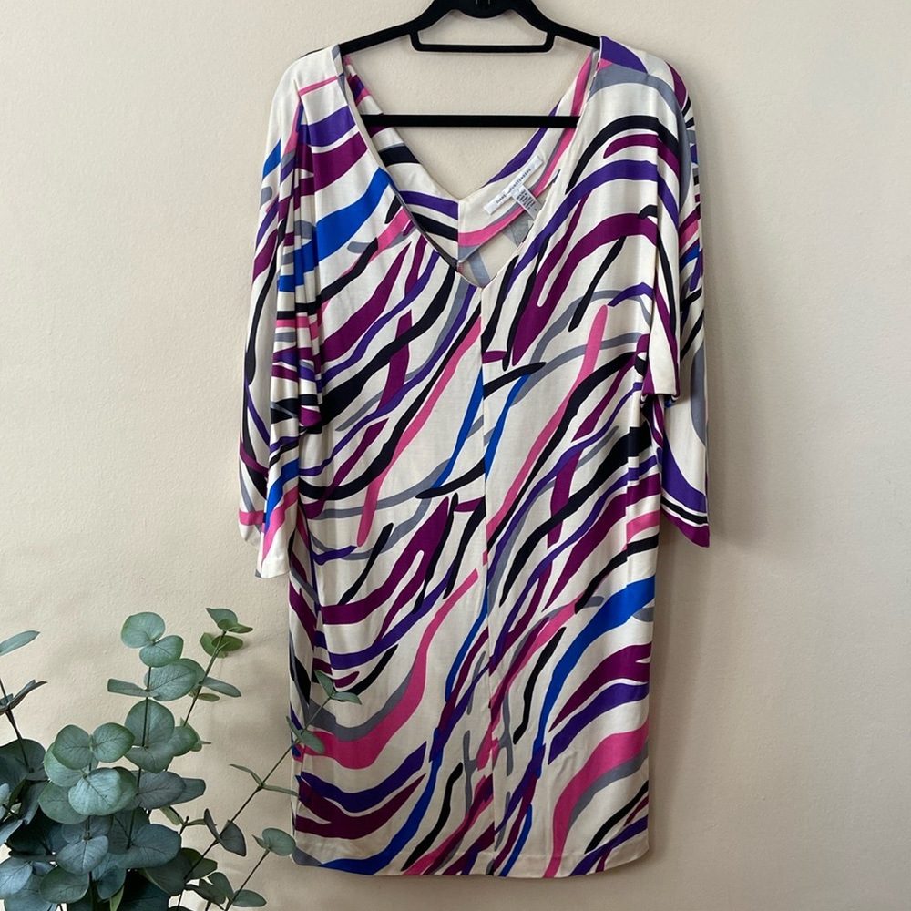 Diane Von Furstenberg Multicolor Striped Mini Dress